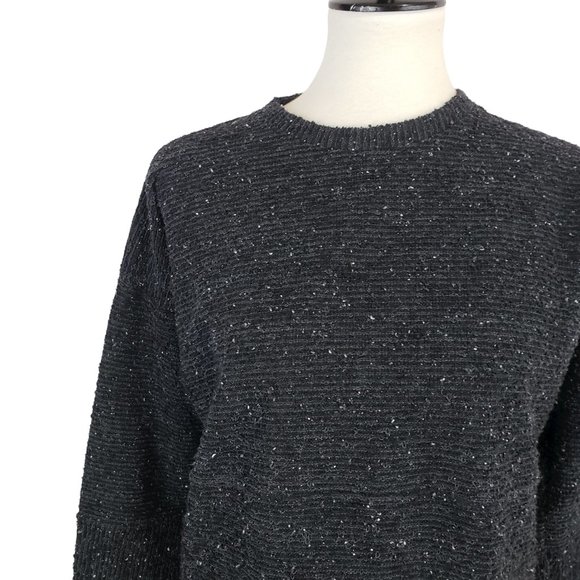 Make it Good Charcoal Grey Pebble Knit Sweater Dress Small - Picture 4 of 8